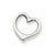 14k White Gold 3-D Floating Heart Pendant, Pendants for Necklace