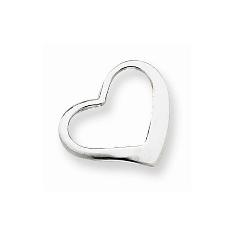 14k White Gold Floating Heart Pendant, Pendants for Necklace