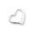 14k White Gold Floating Heart Pendant, Pendants for Necklace