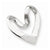 14k White Gold Heart Slide Pendant, Pendants for Necklace