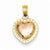 14k Gold Two-tone Heart Pendant, Pendants for Necklace