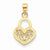 14k Gold Filigree Heart Lock Pendant, Pendants for Necklace