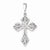 14k White Gold Fleur De Lis Cross pendant, Gorgeous Pendants for Necklace
