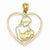 14k Gold Mother & Child in Heart Pendant, Pendants for Necklace