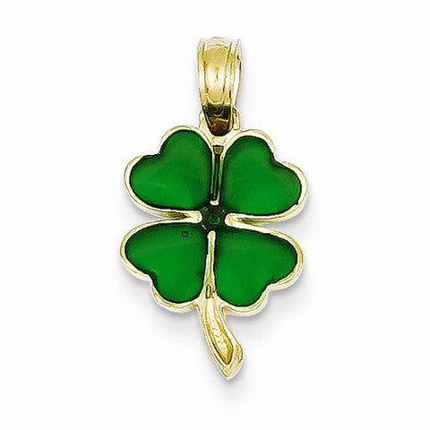 14k Gold 4-Leaf Clover Translucent Acrylic pendant, Stylish Pendants for Necklace