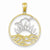 14k Gold & Rhodium Sunset and Water Pendant, Pendants for Necklace