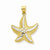 14k Gold & Rhodium Starfish pendant, Exquisite Pendants for Necklace