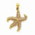 14k Gold Pink Enameled Starfish Pendant, Pendants for Necklace