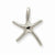 14k White Gold Small Dancing Starfish Slide Pendant, Pendants for Necklace