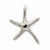 14k White Gold Large Dancing Starfish Slide Pendant, Pendants for Necklace
