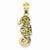 14k Gold Epoxy Seahorse Pendant, Pendants for Necklace
