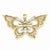 14k Gold & Rhodium Butterfly pendant, Lovely Pendants for Necklace