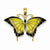 14k Gold Yellow Acrylic Wings Butterfly Pendant, Pendants for Necklace