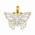 14k Gold & Rhodium Butterfly pendant, Stylish Pendants for Necklace