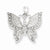 14k White Gold Butterfly Pendant, Pendants for Necklace