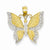 14k Gold & Rhodium Butterfly pendant, Classy Pendants for Necklace