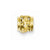 14k Gold Diamond-cut Mini Plumeria Barrel Chain Slide Pendant, Pendants for Necklace