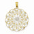 14k Gold & Rhodium Diamond-cut Fancy Swirl Pendant, Pendants for Necklace