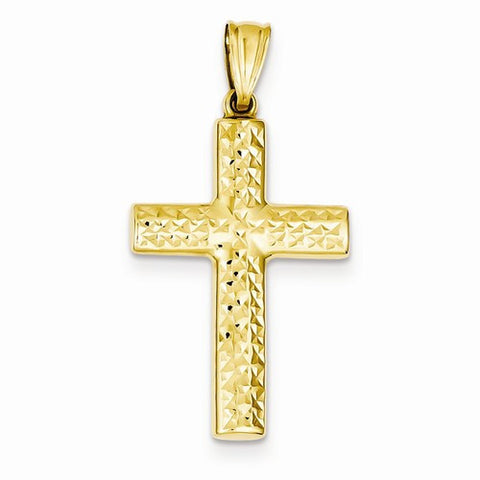 14k Gold Reversible Cross pendant, Charm