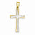 14k Gold w/Rhodium Diamond-cut Cross Pendant, Adorable Pendants for Necklace