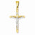 14k Gold Two-tone Hollow Crucifix Pendant, Dazzling Pendants for Necklace