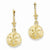 14k Yellow Gold S& Dollar Leverback Earrings