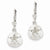 14k White Gold S& Dollar Leverback Earrings