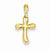 14k Gold Small Freeform Cross Pendant, Pendants for Necklace