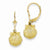 14k Yellow Gold Scallop Shell Leverback Earrings