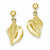 14k Yellow Gold Conch Shell Dangle Earrings