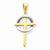 14k Gold Two-tone Celtic Cross Pendant, Pendants for Necklace
