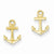14k Yellow Gold Anchor Post Earrings