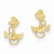 14k Yellow Gold Anchor with Rope Trim Post Earrings