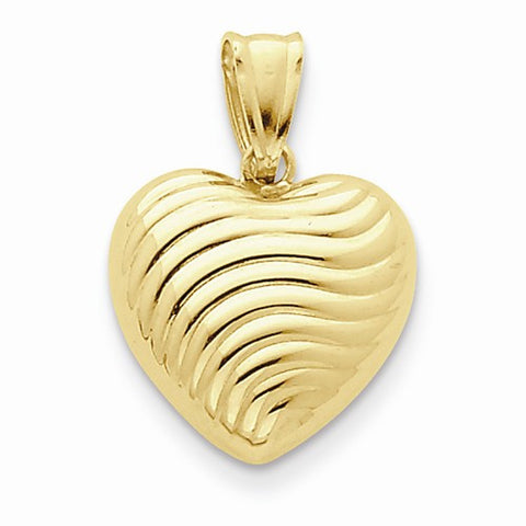 14k Gold Reversible Heart Pendant, Pendants for Necklace