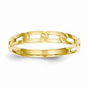 14k Yellow Gold Five Chain Link Band Ring