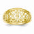 14k Yellow Gold Fleur-De-Lis Tapered Ring