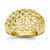 14k Yellow Gold Basket Diamond-cut Style Dome Ring