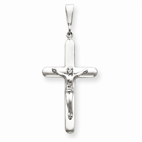 14k White Gold Crucifix Pendant, Lovely Pendants for Necklace