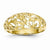 14k Yellow Gold Paisley Diamond-cut Design Dome Ring
