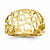 14k Yellow Gold Diamond-cut Triangle Cut-out Pattern Dome Ring