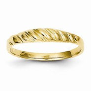 14k Yellow Gold Satin Valley Dome Ring