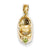 14k Gold 3-D August/Peridot Engraveable Baby Shoe Charm hide-image