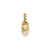3-D October/Pink Tourmaline Engraveable Shoe Charm in 14k Gold