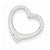 14k White Gold Polished Cut Out Heart Slide Pendant, Pendants for Necklace