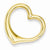 14k Gold Heart Hollow Slide Pendant, Pendants for Necklace