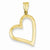 14k Gold Hollow Heart Pendant, Pendants for Necklace