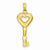 14k Gold Puff Heart Key Pendant, Pendants for Necklace