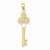 14k Gold Key with Top Open Circle Tube Pendant, Pendants for Necklace