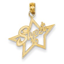 14k Gold Sweet 16 Charm hide-image