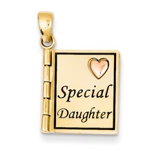 14ky Yellow Gold & Rose GoldEnameled Special Daughter Charm hide-image